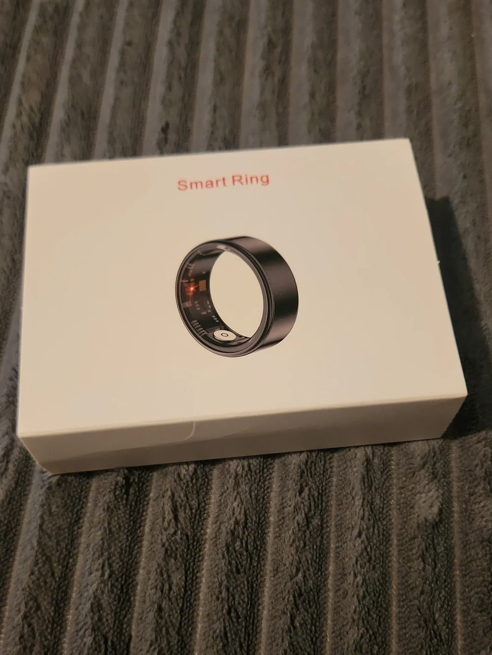Smart Ring Wearable in Black - Wireless Health & Activity Tracker